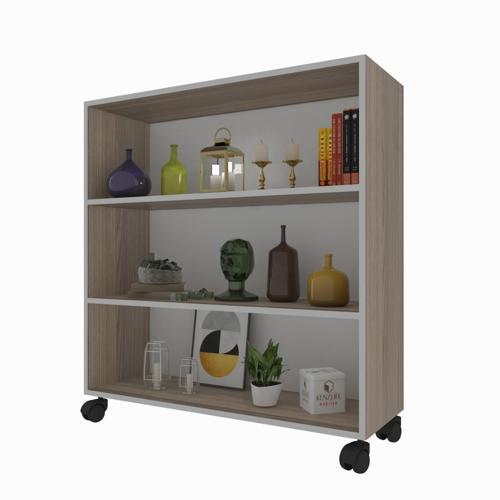kitaplık beril 088*090*020 crd tekerlekli mutfak dolabı banyo ofis ayakkabılık kiler