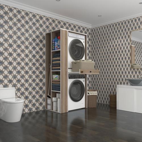 çamaşır-kurutma makinesi dolabı bacce sol crd 187*090*60 çekmeceli banyo