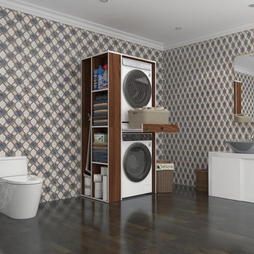 çamaşır-kurutma makinesi dolabı bacce sol cvz 187*090*60 çekmeceli banyo