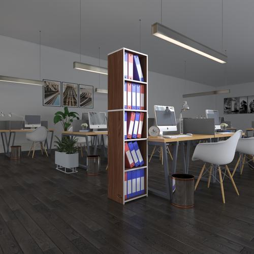 klasörlük raflı kutadgu cvz 175*40*30 kitaplık ofis arkalıksız