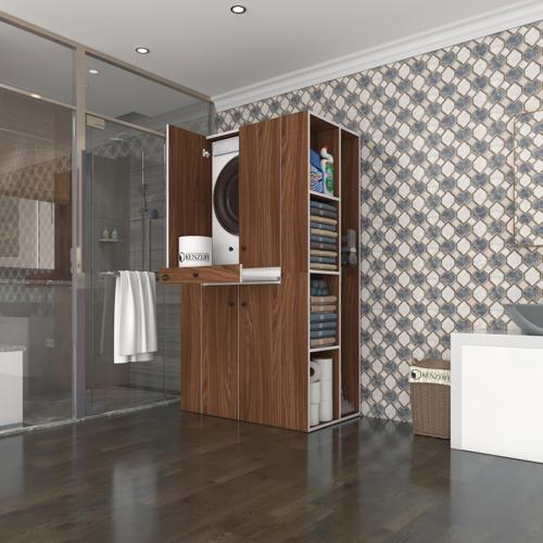 çamaşır-kurutma makinesi dolabı biruni cvz 187*110*60 çekmeceli raflı banyo
