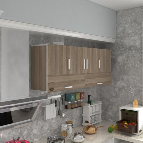 hazır mutfak general crd 060*150*32 mutfak banyo dolabı kapaklı raflı