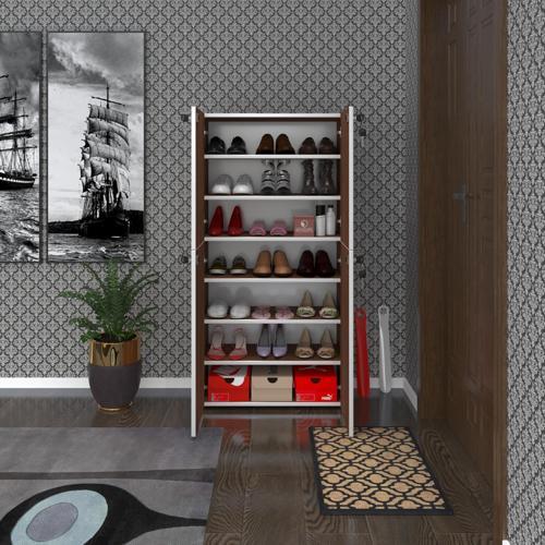 ayakkabılık ayakkabı dolabı kilitli be real cvz 140*70*32 kapaklı arkalıklı ofis dolabı iki bölme