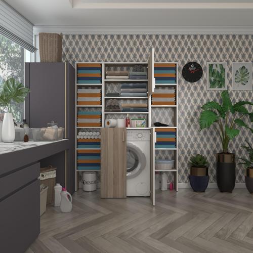 çamaşır makinesi dolabı kasparovmaksduble crd 180*126*55-20 banyo kapaklı arkalıksız