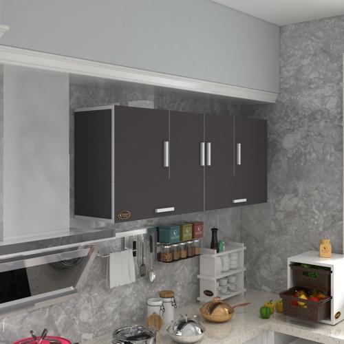 hazır mutfak general gri 060*150*32 mutfak banyo dolabı kapaklı raflı
