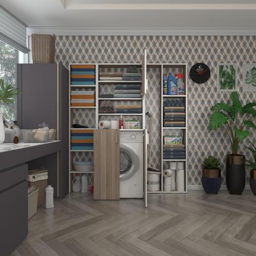 çamaşır makinesi dolabı kasparovmega crd 180*156*55-20 banyo kapaklı arkalıksız
