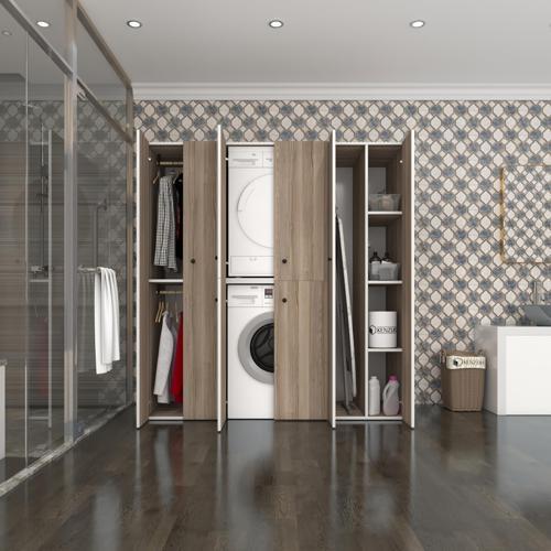 çamaşır-kurutma makinesi dolabı ve giysi dolabı suyuti sağ crd 180*170*60  banyo
