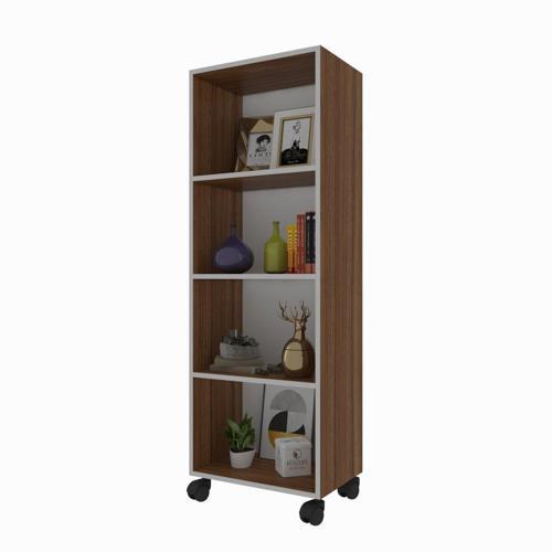 kitaplık beril 148*060*020 cvz tekerlekli mutfak dolabı banyo ofis ayakkabılık kiler