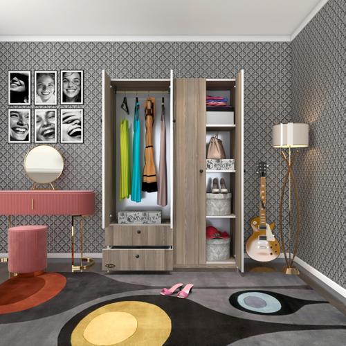 gardırop 4 kapılı kapaklı 2 çekmeceli hüsnüyusuf crd 173*120*42 gardolap dolap ofis