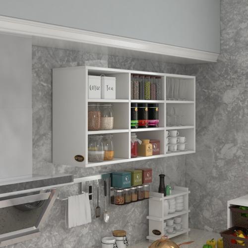 hazır mutfak hortus22 byz 060*120*22 banyo dolabı raflı kapaksız arkalıklı