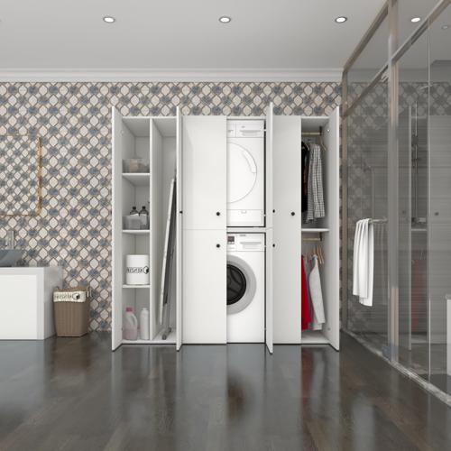 çamaşır-kurutma makinesi dolabı ve giysi dolabı suyuti sol byz 180*170*60  banyo