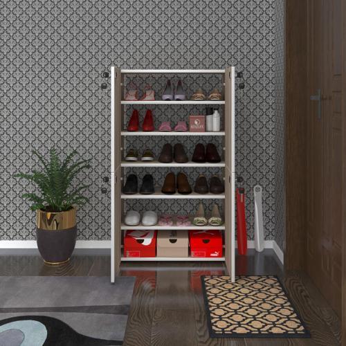 ayakkabılık ayakkabı dolabı kilitli gutan crd 120*70*32 kapaklı ofis dolabı iki bölme