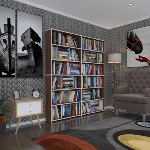 kitaplık süper ga 180*160*19 cvz 6 katlı 2 bölme çift bölme opsiyonlu ofis mutfak banyo dolabı arkalıksız