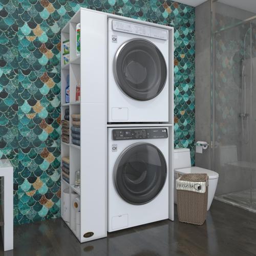 çamaşır-kurutma makinesi dolabı bolodenkamdf sol byz 180*090*60 % 100 mdf full mdf banyo kapaksız arkalıksız