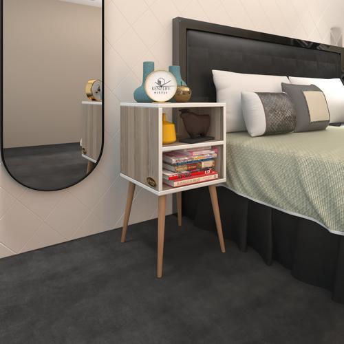 komodin erkeli crd 74*39*39 ahşap ayaklı komidin kitaplık