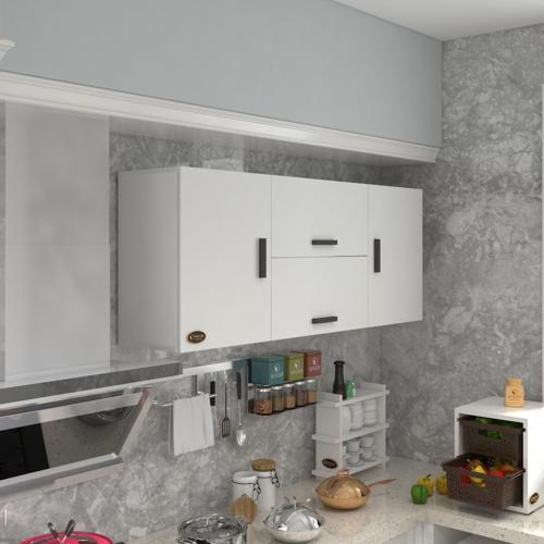 hazır mutfak lucida byz 060*150*32 mutfak banyo dolabı kapaklı raflı