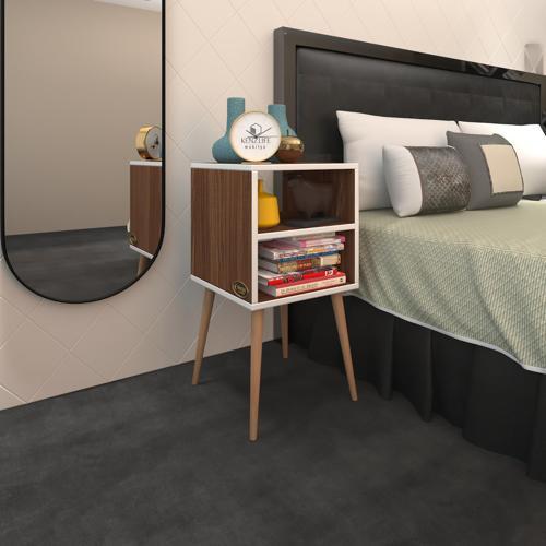 komodin erkeli cvz 74*39*39 ahşap ayaklı komidin kitaplık