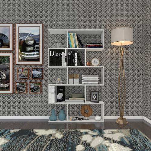 kitaplık firuze 150*090*20 byz duvar rafı