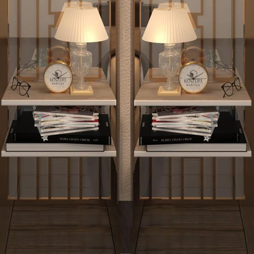 komodin guiseppe 2 li set crd komidin 39*19 2 parça duvara monte askı aparatlı (mng)