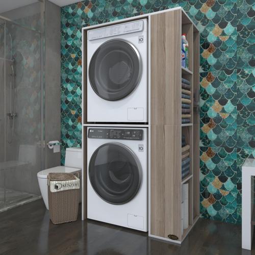 çamaşır-kurutma makinesi dolabı demyan crd 180*090*60 banyo kapaksız arkalıksız