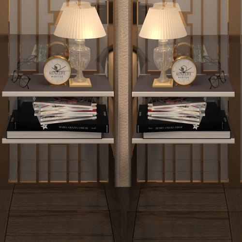 komodin guiseppe 2 li set gri komidin 39*19 2 parça duvara monte askı aparatlı (mng)