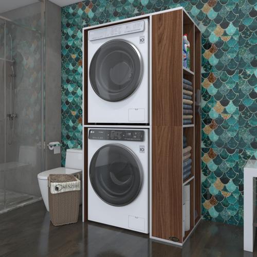 çamaşır-kurutma makinesi dolabı demyan cvz 180*090*60 banyo kapaksız arkalıksız