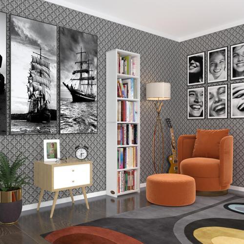 kitaplık süper ga 180*40*19 byz 6 katlı tek bölme çift bölme opsiyonlu ofis mutfak banyo dolabı arkalıksız