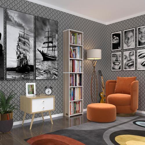 kitaplık süper ga 180*40*19 crd 6 katlı tek bölme çift bölme opsiyonlu ofis mutfak banyo dolabı arkalıksız