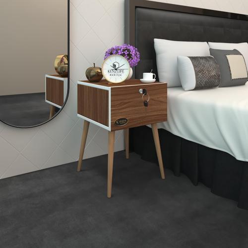 komodin kazuki cvz 60*39*39 komidin ahşap ayaklı kitaplık ayakkabılık kapaklı arkalıklı