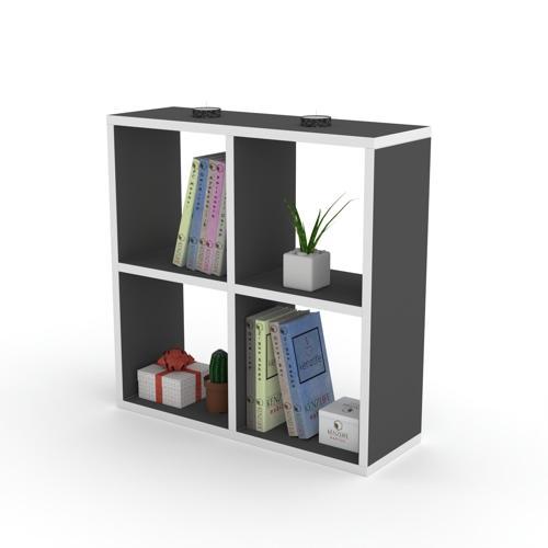 kitaplık gülbin 060*060*20 gri duvar rafı