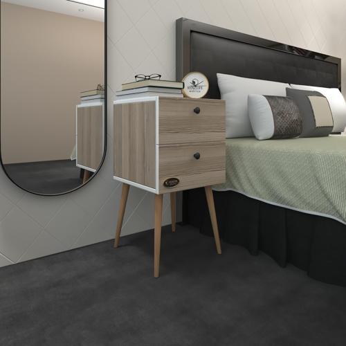 komodin kilitli hanami crd 74*39*39 komidin ahşap ayaklı kitaplık ayakkabılık kapaklı arkalıklı