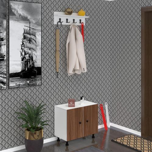 ayakkabılık cimcime3 cvzbyz 53*060*32 kapaklı 3 raflı 9 çift ayakkabı kapasitesi
