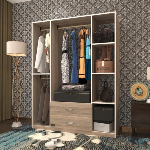 giysi dolabı orhan 175*120*40 crd gardırop 2 çekmeceli
