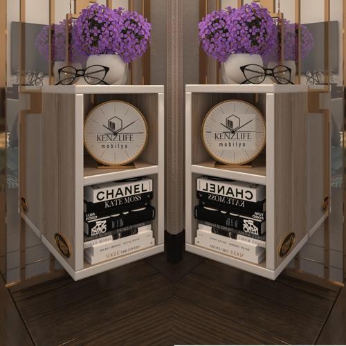 komodin lothario 2 li set crd komidin 42*20*19 duvara monte askı aparatlı (mng)
