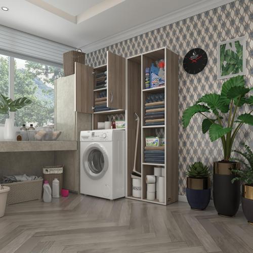 çamaşır makinesi dolabı veronikasüpürge crd 180*126*20 banyo arkalıksız raflı