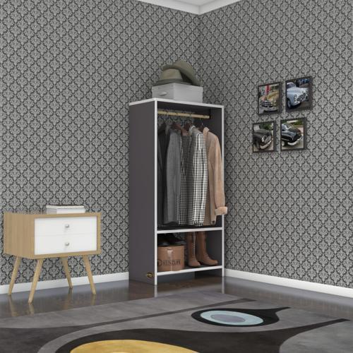 giysi dolabı rüknettin 120*060*30 gri gardırop