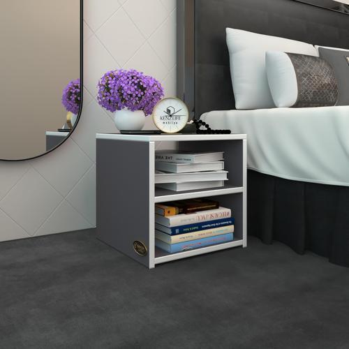 komodin meydey gri 39*39*39 komidin kitaplık ayakkabılık