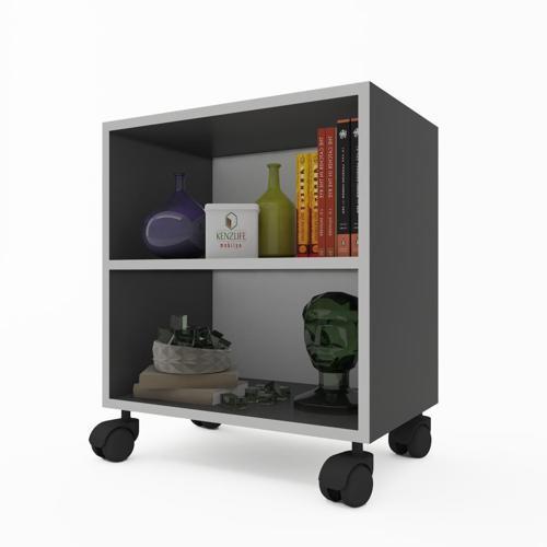 mutfak dolabı raziye 068*050*030 gri tekerlekli banyo evrak ofis ayakkabılık kiler