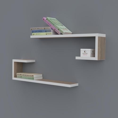 kitaplık kayra 015*060*20*2 crd duvar rafı