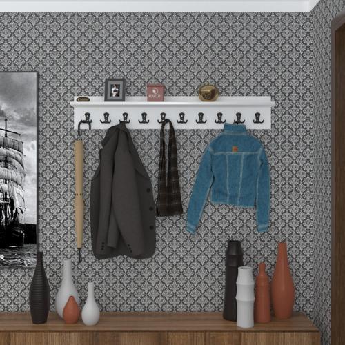 elbise askılığı askılık vettini120 byz 20*120*12 siyah 10 adet askı portmanto