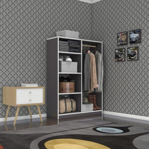 giysi dolabı taci 120*090*30 gri gardırop