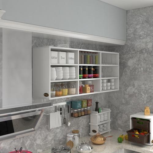 hazır mutfak orela byz 060*150*22 mutfak banyo dolabı kapaksız raflı