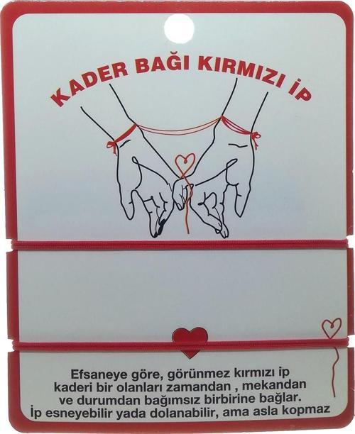 Altın Renk Kırmızı İp Kader Bağı Arkadaş Şans Bilekliği - 2294