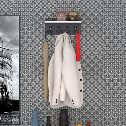 elbise askılığı askılık vettini38 gri 20*038*12 siyah 4 adet askı portmanto