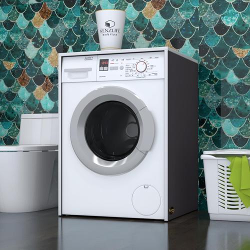 çamaşır&kurutma makinesi dolabı büyük boy afanasi gri 100*80*70 banyo kapaksız arkalıksız