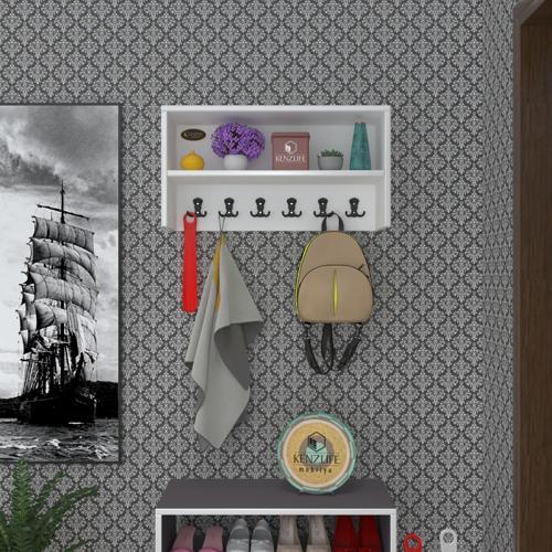 elbise askılığı askılık zeytuni byz 35*070*20 siyah 6 adet askı portmanto raflı