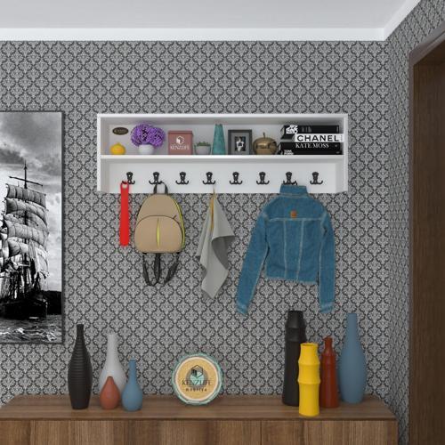 elbise askılığı askılık zeytuni byz 35*100*20 siyah 8 adet askı portmanto raflı