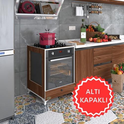 ankastre modülü kabini altın3 cvz fırın ocak dolabı kapaklı ayaklı