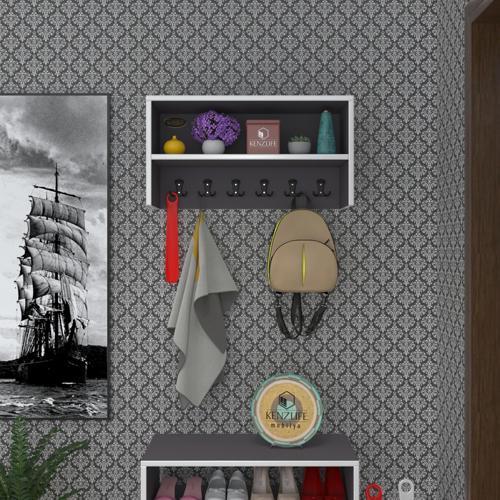 elbise askılığı askılık zeytuni gri 35*070*20 siyah 6 adet askı portmanto raflı