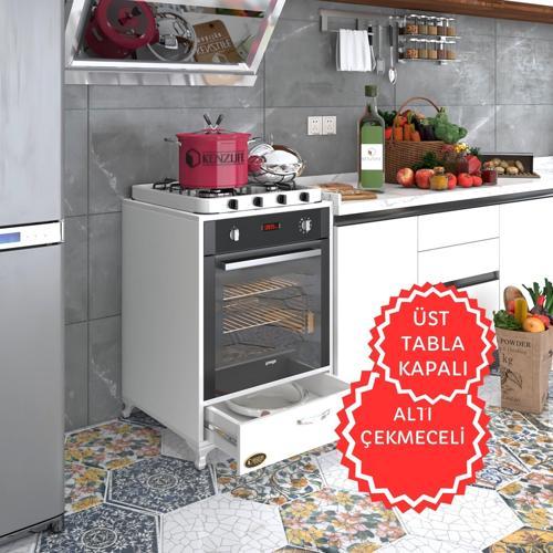 ankastre modülü kabini azot byz fırın ocak dolabı çekmeceli ayaklı sabit tabla
